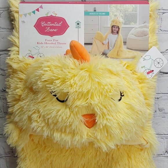 'COTTONTAIL LANE' PLUSH HOODED THROW BLANKET 36"×56" 'CHINNI' 'CHIC' - Picture 15 of 16